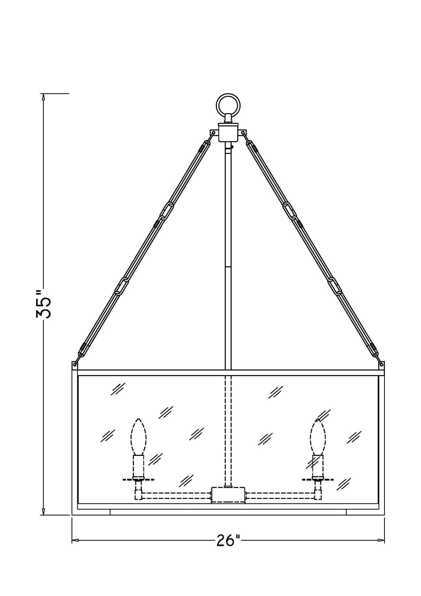 Barrington by Z-Lite Matte Black 26 inch 6 Light Pendant
