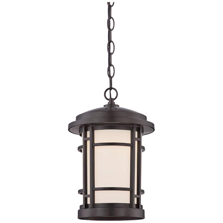 Image 1 Barrister 14 3/4" High Bronze LED Outdoor Hanging Lantern
