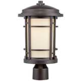 Barrister 15&quot; High Burnished Bronze LED Outdoor Post Light