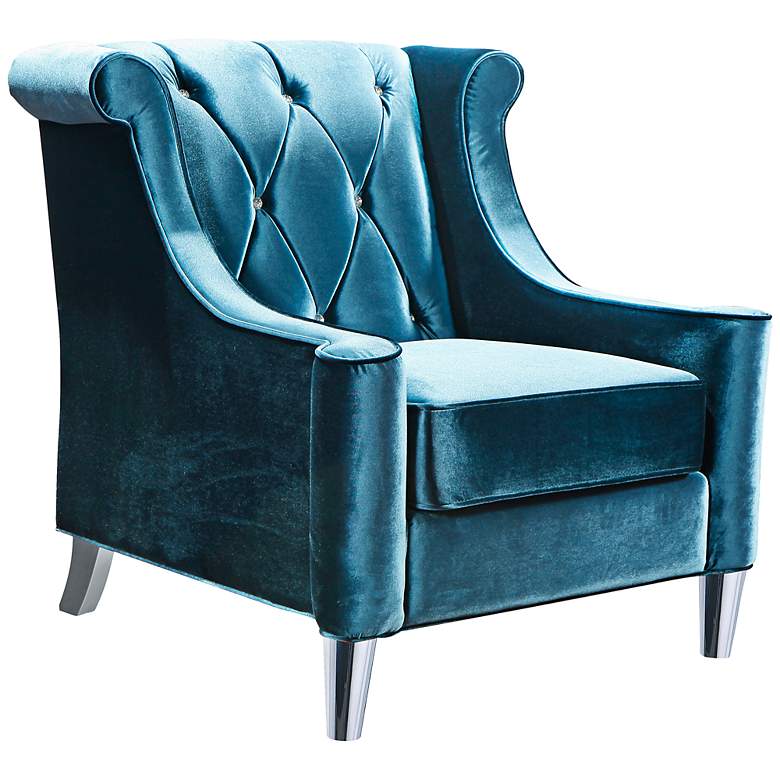 Image 1 Barrister Crystal Blue Velvet Chair