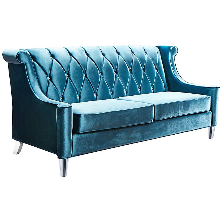 Image 1 Barrister Crystal Blue Velvet Sofa