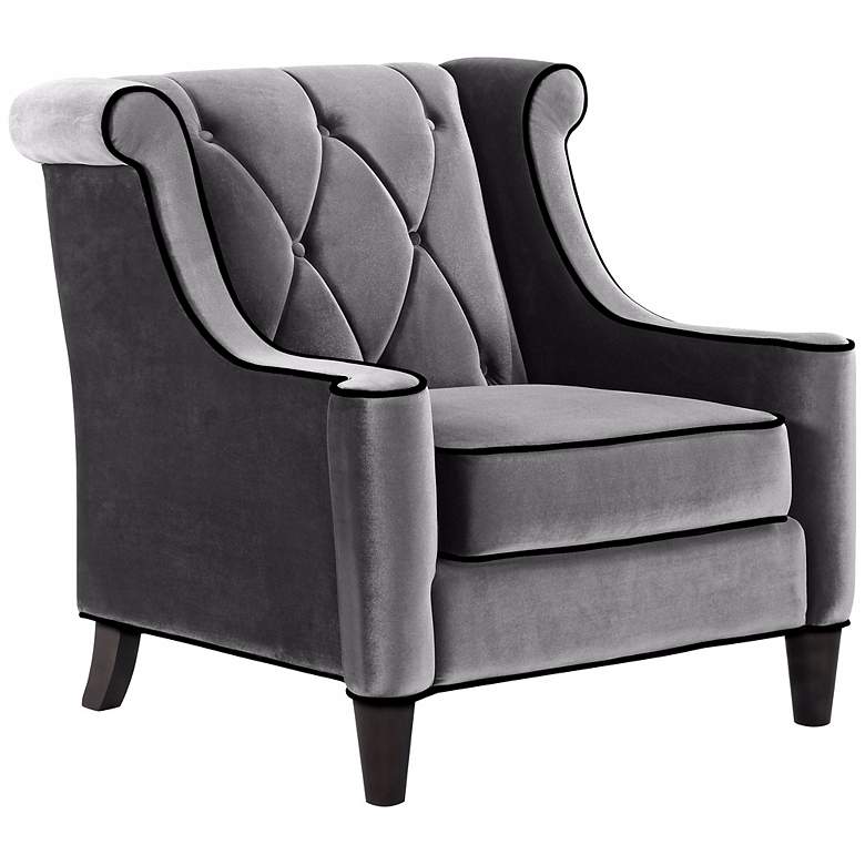 Image 1 Barrister Gray Velvet Club Chair