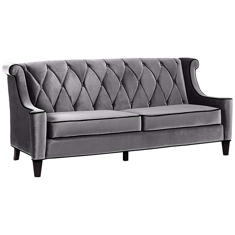 Image 1 Barrister Gray Velvet Sofa