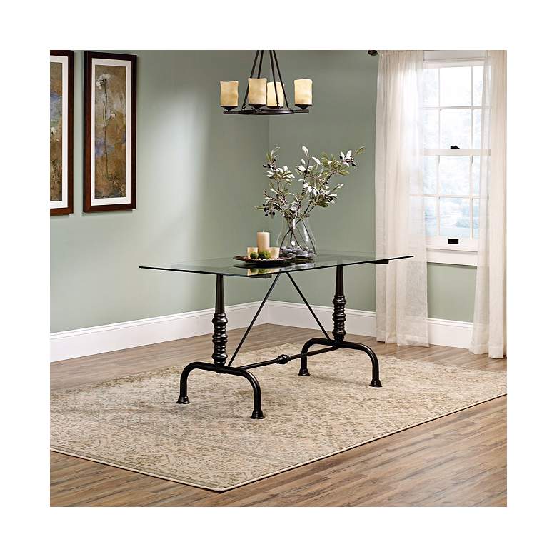 Image 1 Barrister Lane 60 inch Wide Pewter Gray Writing and Dining Table