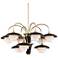 Barron 30 3/4" Wide Aged Brass and Black Chandelier