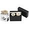 Barron Natural Geode and Clear Glass Napkin Ring Set of 2