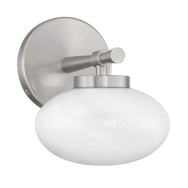 Image 2 Barrow 1-Light Wall Sconce in Satin Nickel more views
