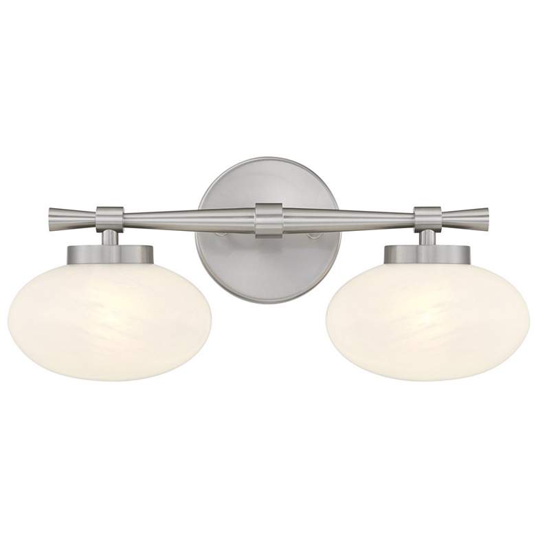 Image 1 Barrow 2-Light Bathroom Vanity Light in Satin Nickel