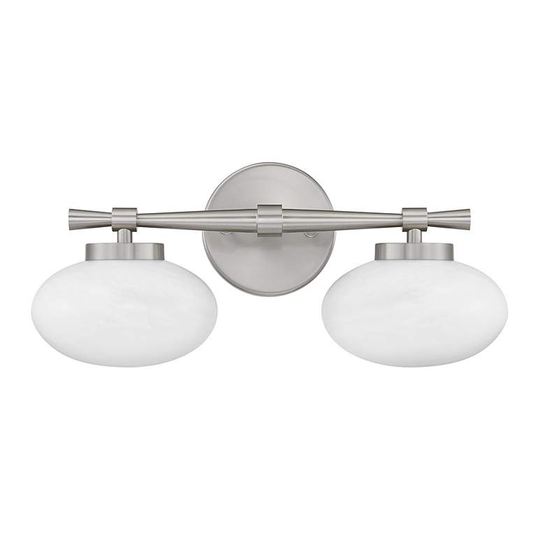 Image 2 Barrow 2-Light Bathroom Vanity Light in Satin Nickel more views