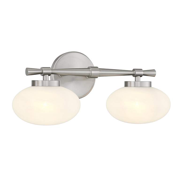 Image 3 Barrow 2-Light Bathroom Vanity Light in Satin Nickel more views