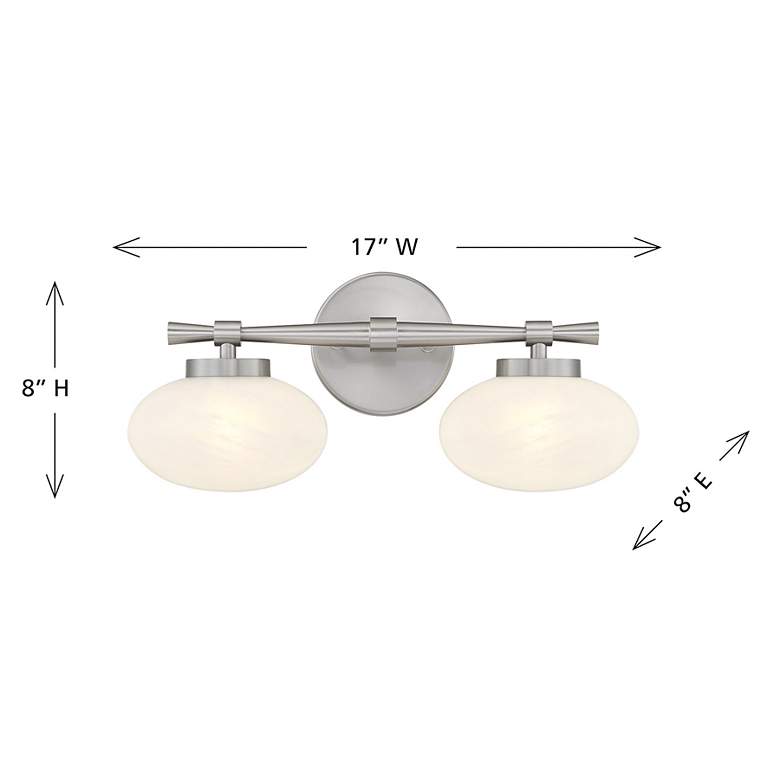 Image 6 Barrow 2-Light Bathroom Vanity Light in Satin Nickel more views