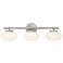 Barrow 3-Light Bathroom Vanity Light in Satin Nickel