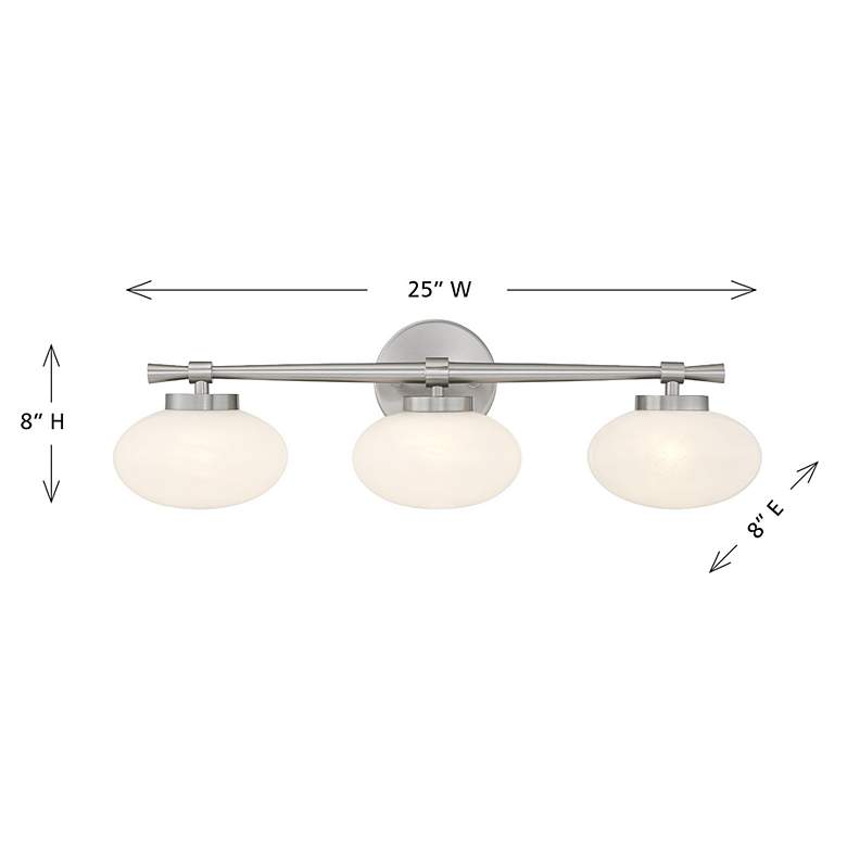 Image 7 Barrow 3-Light Bathroom Vanity Light in Satin Nickel more views