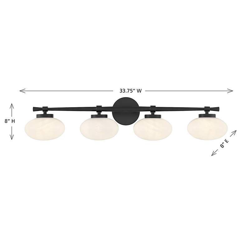 Image 6 Barrow 4-Light Bathroom Vanity Light in Matte Black more views