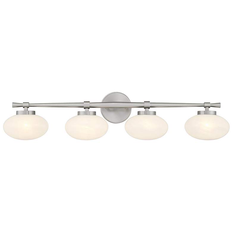 Image 1 Barrow 4-Light Bathroom Vanity Light in Satin Nickel