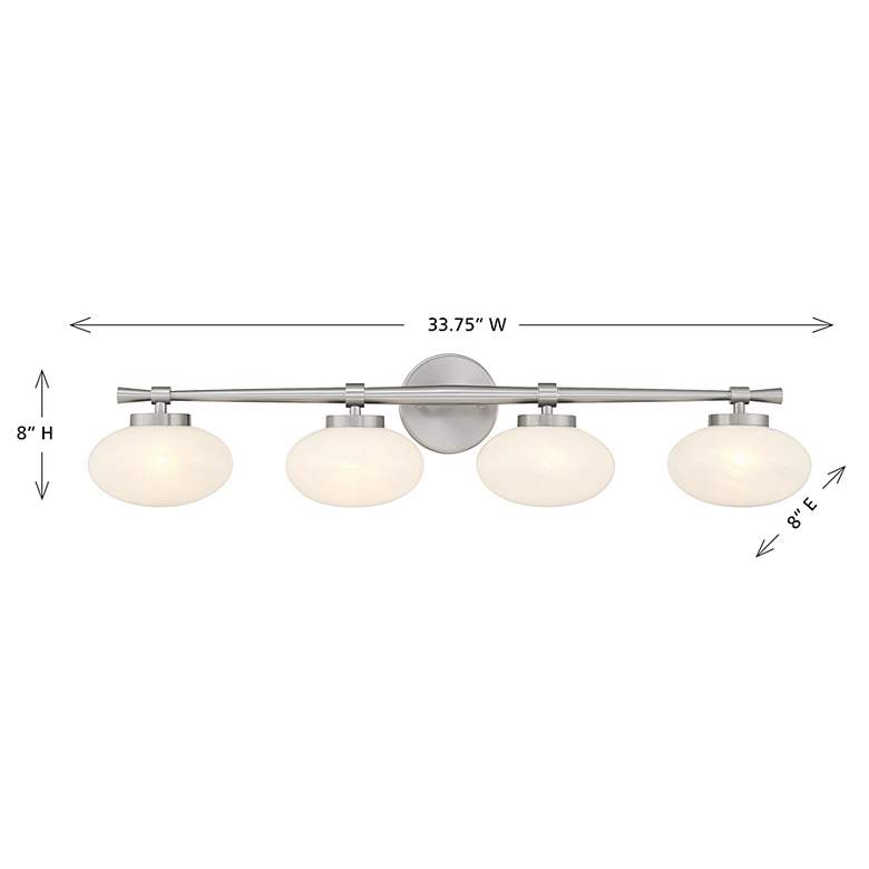 Image 6 Barrow 4-Light Bathroom Vanity Light in Satin Nickel more views