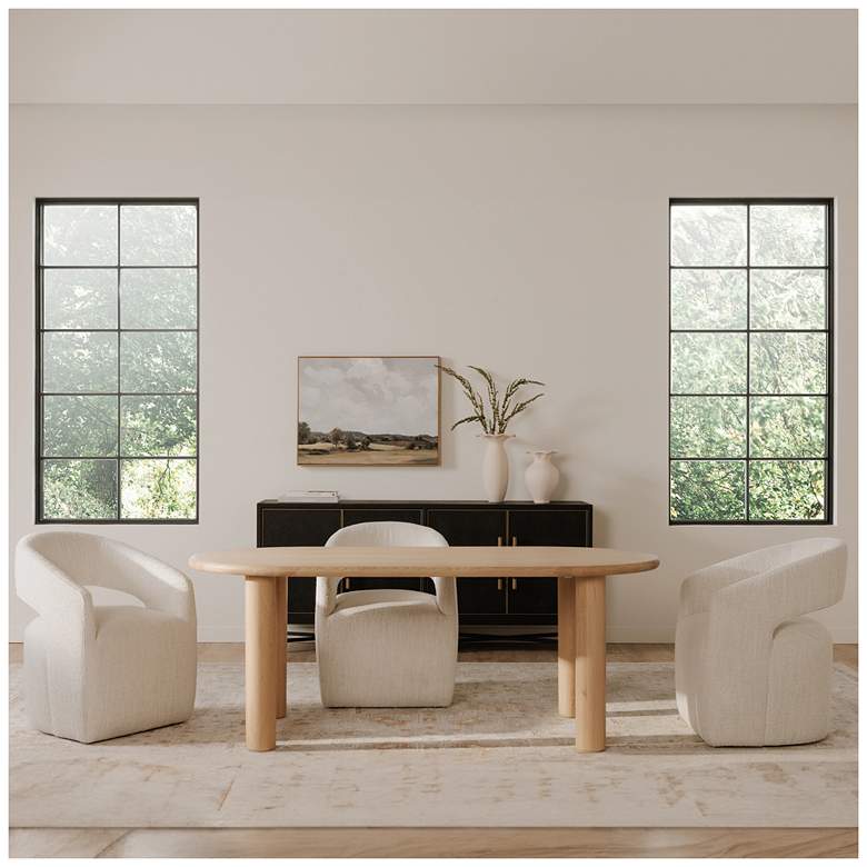 Image 7 Barrow Rolling Dining Chair White Mist more views