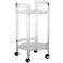 Barry 18" Wide Clear Acrylic Serving Bar Cart with Wheels