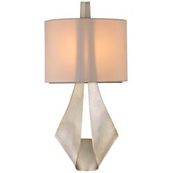 Barrymore 18 1/4&quot;H Silk Shade Pearl Silver Wall Sconce