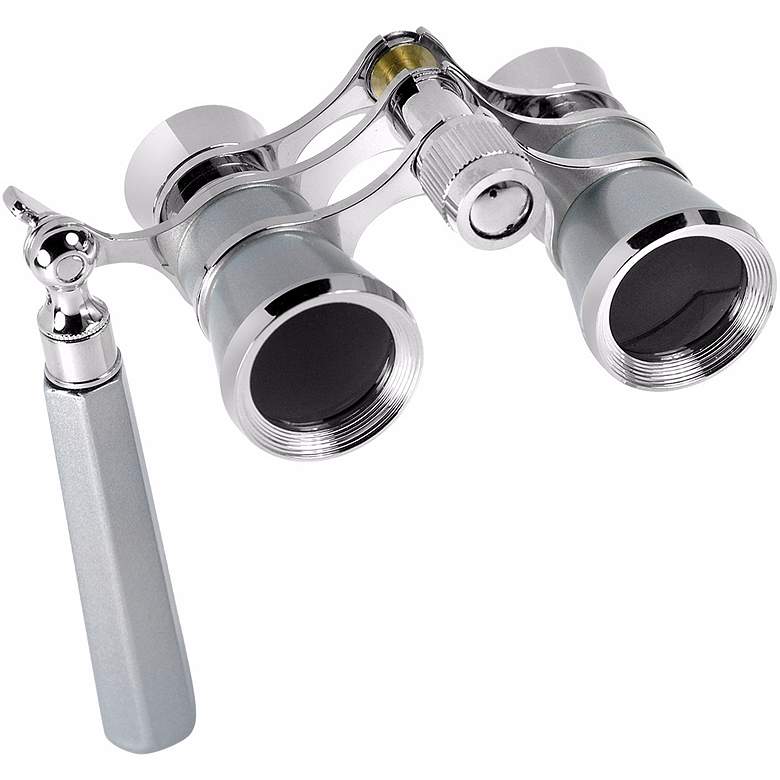 Image 1 Barska Blueline 3x25 Silver Opera Binoculars with Handle