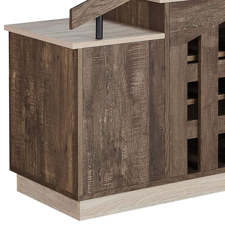 Image 2 Barstead 45 1/2" Wide Reclaimed Oak Staircase Shoe Cabinet more views