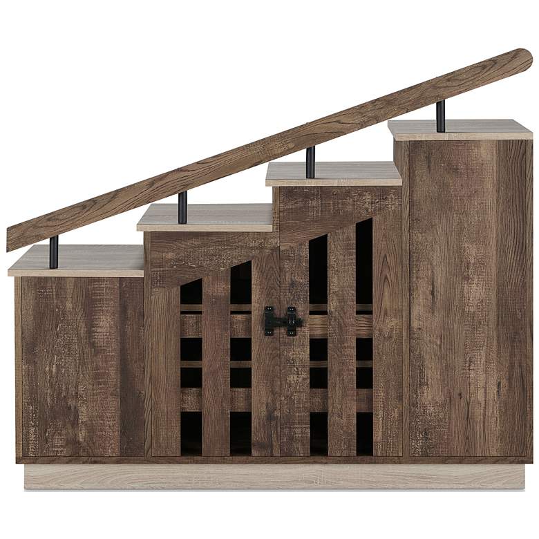 Image 3 Barstead 45 1/2" Wide Reclaimed Oak Staircase Shoe Cabinet more views