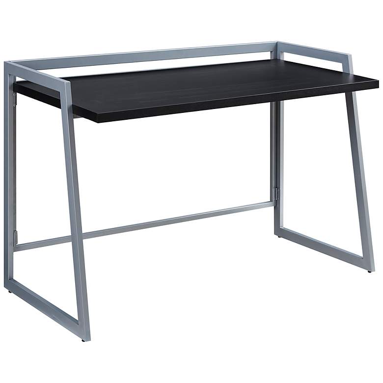 Image 2 Bartina 48 inch Wide Black Nickel Rectangular Folding Desk
