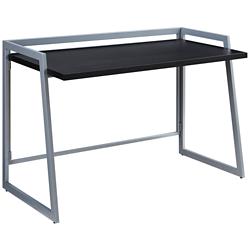 Bartina 48&quot; Wide Black Nickel Rectangular Folding Desk