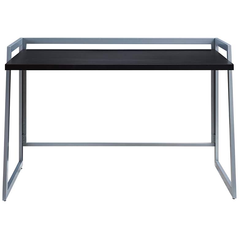 Image 6 Bartina 48" Wide Black Nickel Rectangular Folding Desk more views