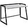 Bartina 48" Wide Faux Concrete Gunmetal Folding Desk