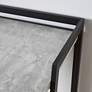 Bartina 48" Wide Faux Concrete Gunmetal Folding Desk