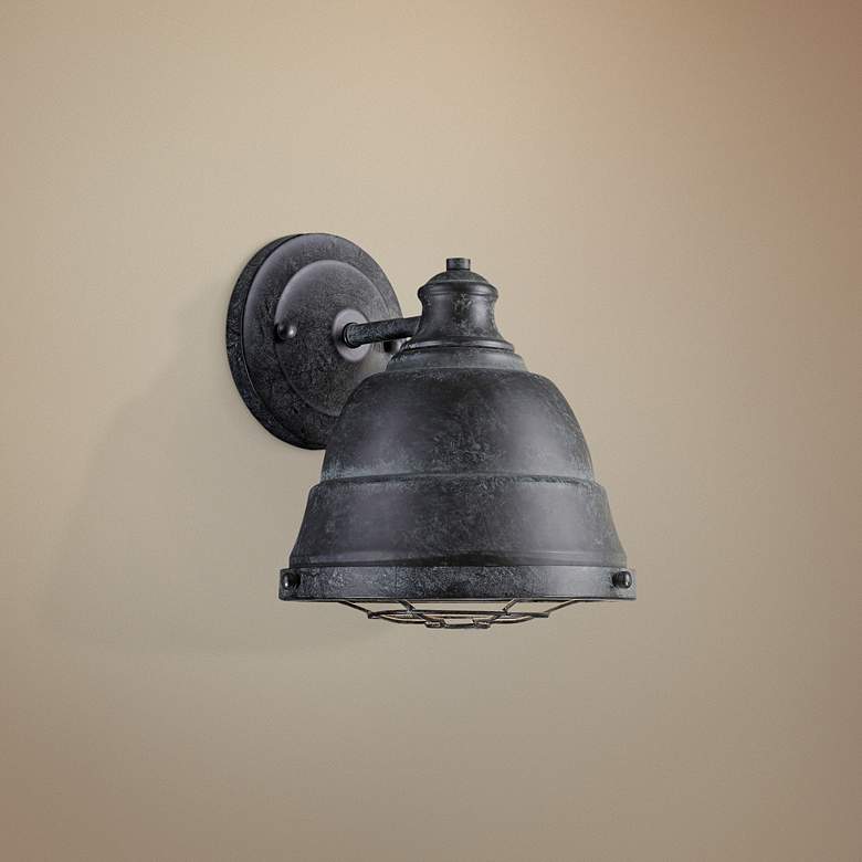 Image 1 Bartlett 10 1/4" High Black Patina Wall Sconce