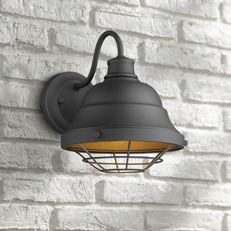 Image 1 Bartlett 10 1/4" High Natural Black Outdoor Wall Light