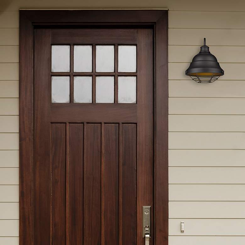 Image 7 Bartlett 10 1/4" High Natural Black Outdoor Wall Light more views