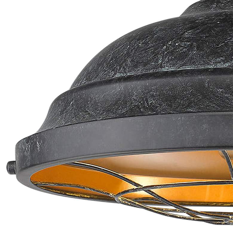 Image 3 Bartlett 14" Wide Black Patina Semi-Flush Ceiling Light more views