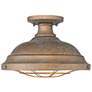 2_Bartlett 14" Wide Copper Patina Semi-Flush Ceiling Light