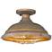 Bartlett 14" Wide Copper Patina Semi-Flush Ceiling Light