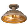 4_Bartlett 14" Wide Copper Patina Semi-Flush Ceiling Light more views