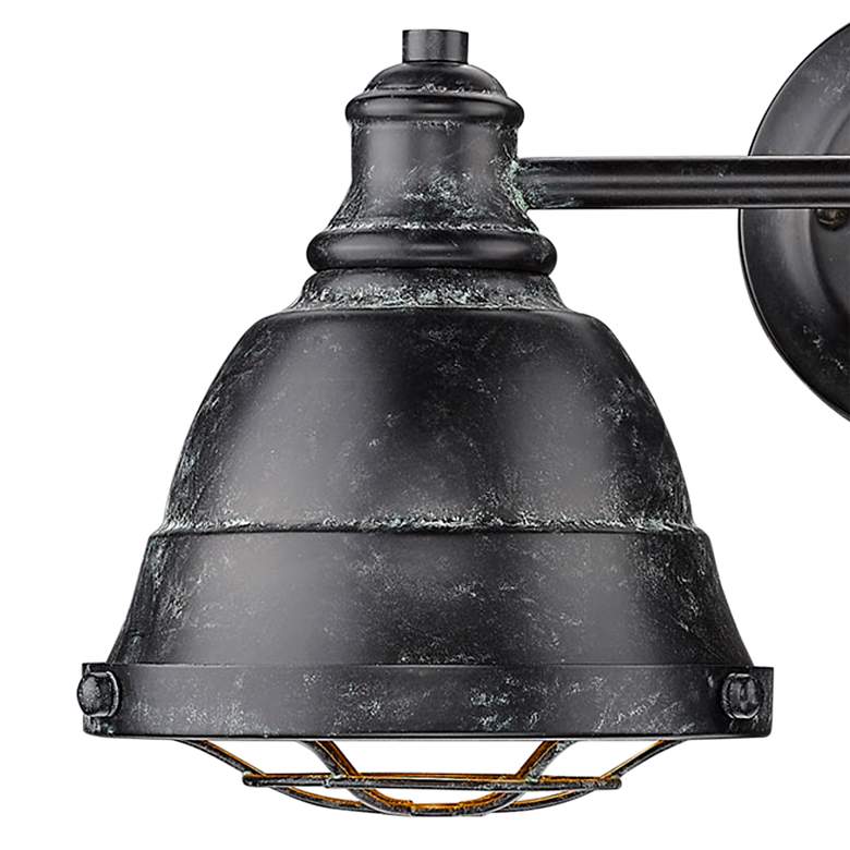 Image 2 Bartlett 16 1/2 inch Wide Black Patina 2-Light Bath Light more views