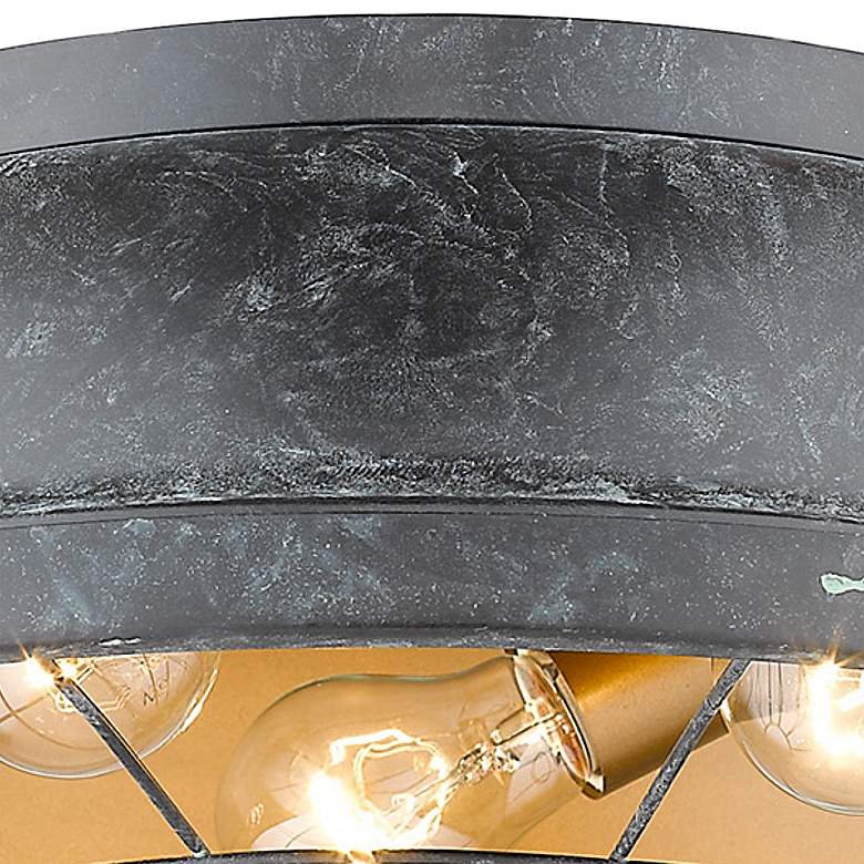 Image 4 Bartlett 16 1/2 inch Wide Black Patina Ceiling Light more views