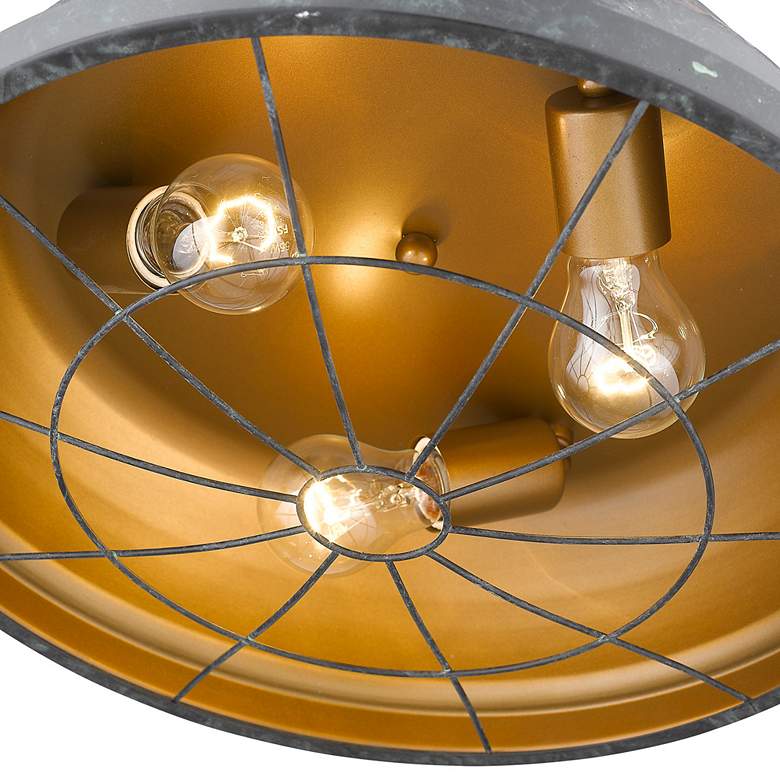 Image 5 Bartlett 16 1/2" Wide Black Patina Ceiling Light more views