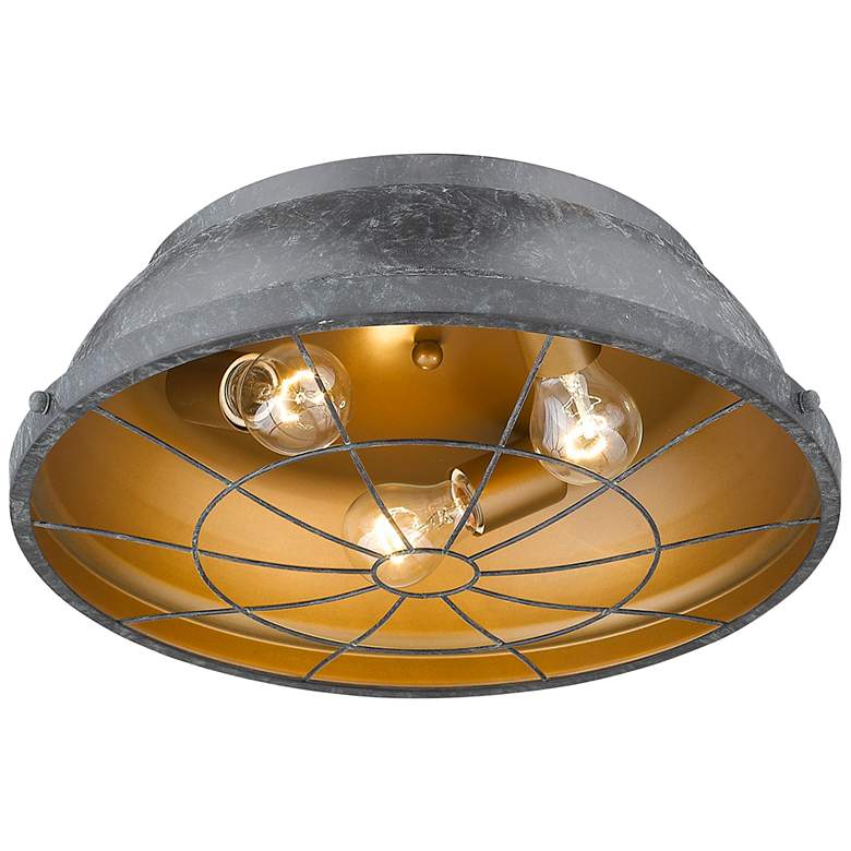 Image 6 Bartlett 16 1/2" Wide Black Patina Ceiling Light more views