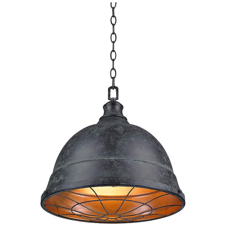 Image 4 Bartlett 16 1/2 inch Wide Black Patina Pendant Light more views