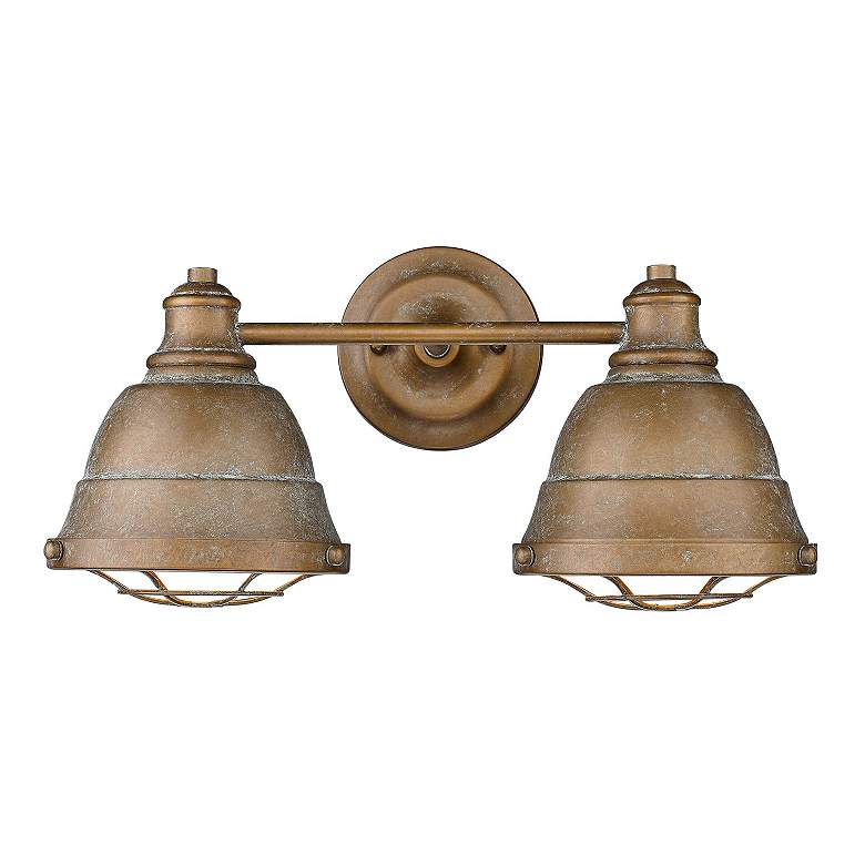 Image 2 Bartlett 16 1/2" Wide Copper Patina 2-Light Bath Light more views