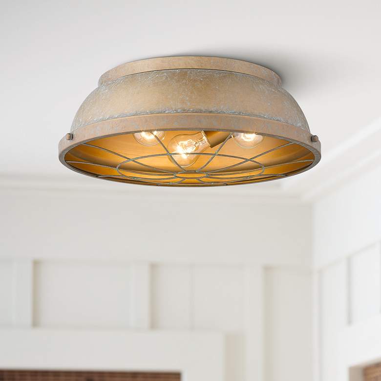Image 1 Bartlett 16 1/2" Wide Copper Patina Ceiling Light