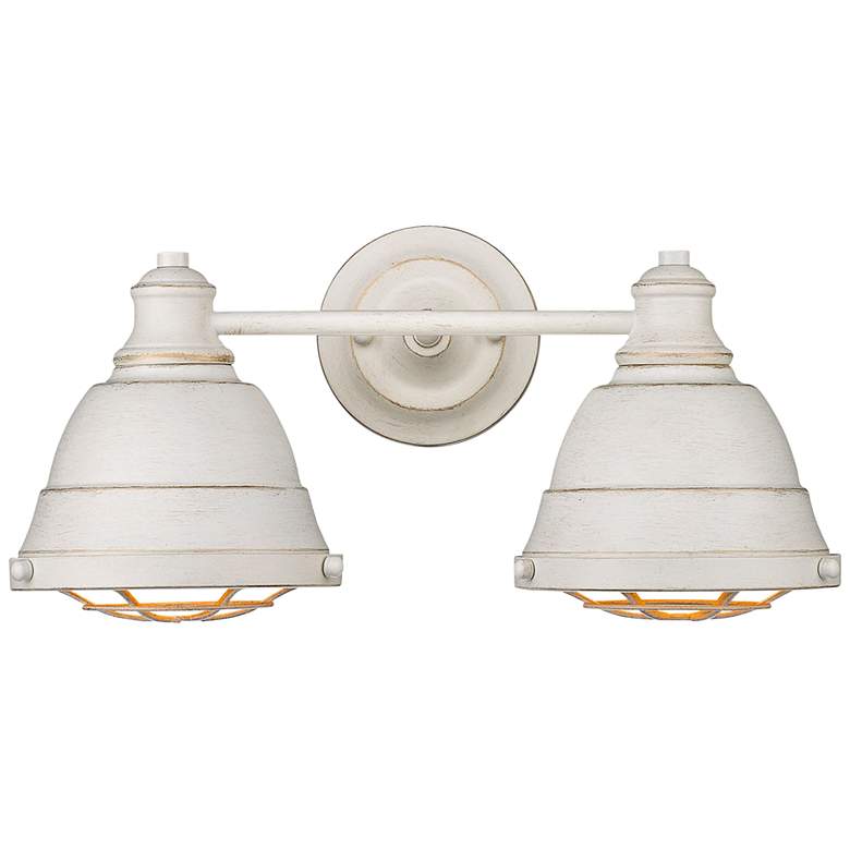 Image 1 Bartlett 16 1/2 inch Wide French White 2-Light Bath Light