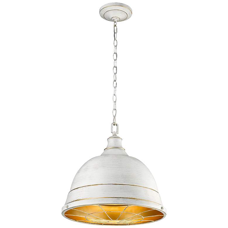Image 4 Bartlett 16 1/2" Wide French White Pendant Light more views