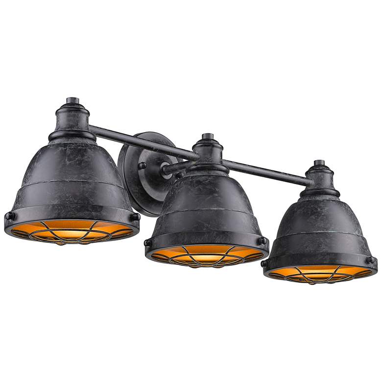 Image 4 Bartlett 24 1/4" Wide Black Patina 3-Light Bath Light more views