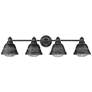 Bartlett 34" Wide Black Patina 4-Light Bath Light