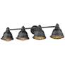 Bartlett 34" Wide Black Patina 4-Light Bath Light